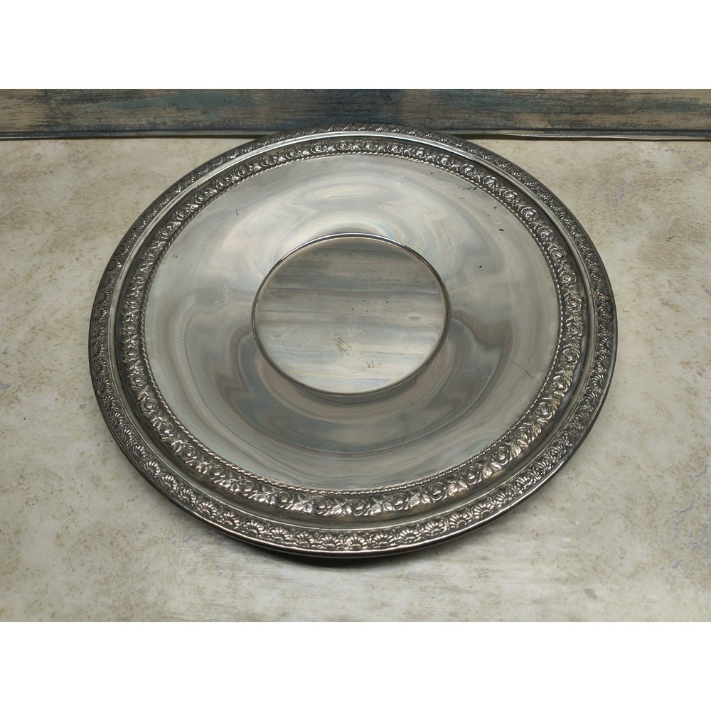 Vintage Silver‎ Plate Rose Floral Trim